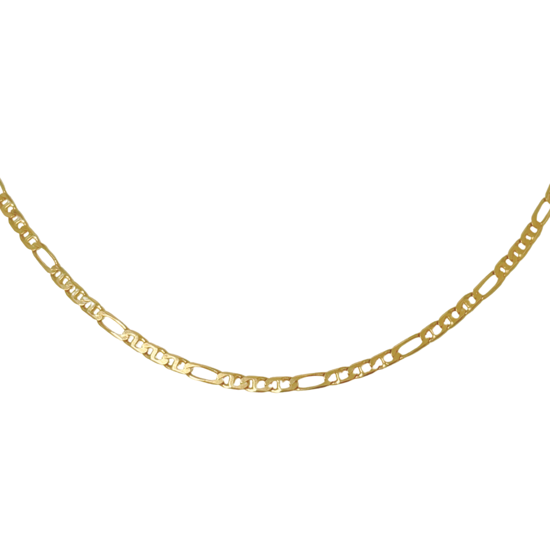 Chaîne Maille Alternée/Gourmette - Or Jaune 750