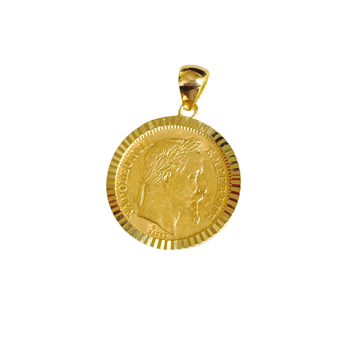Pendentif Pièce - Or Jaune 750 & Pièce 20 Francs Napoléon