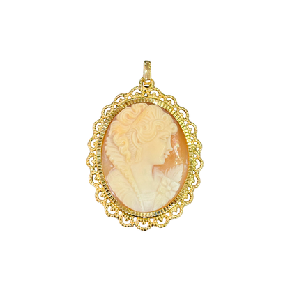Pendentif Camée Vintage - Or Jaune 750 & Camée