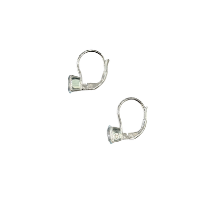 Boucles D'oreilles Dormeuse - Or Blanc 750 & Topazes