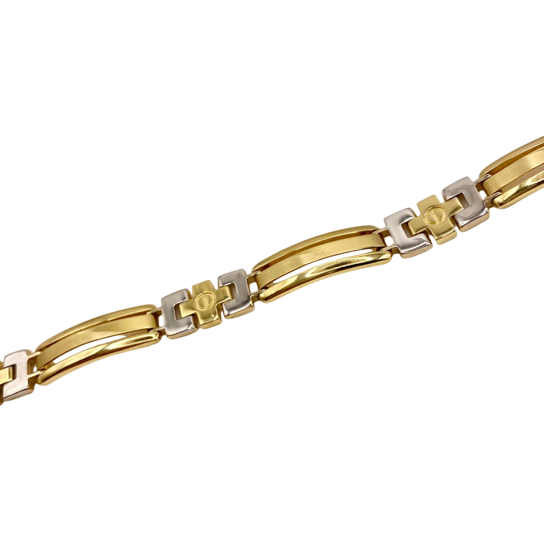 Bracelet Écrou - Or Jaune/Blanc 750