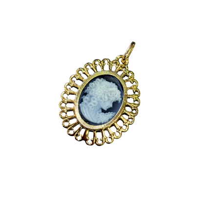 Pendentif Vintage - Or Jaune 750 & Camée