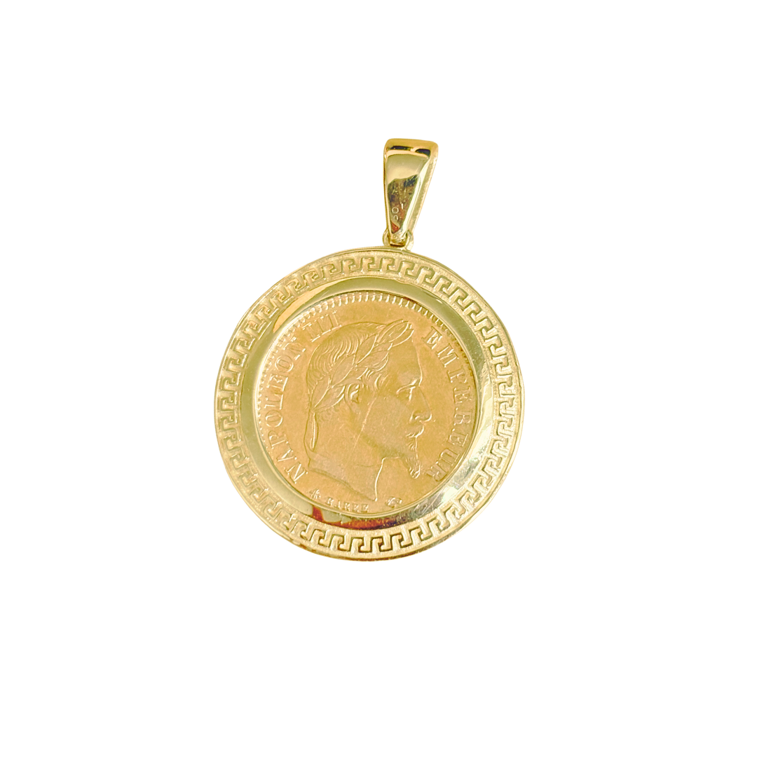 Pendentif Pièce - Or Jaune 750 & Pièce 10 Francs Napoléon