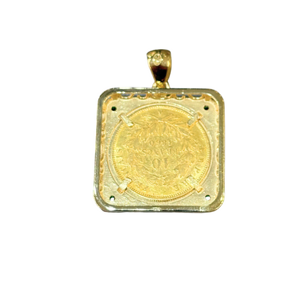 Pendentif Pièce - Or Jaune 750 & Pièce 10 Francs Napoléon