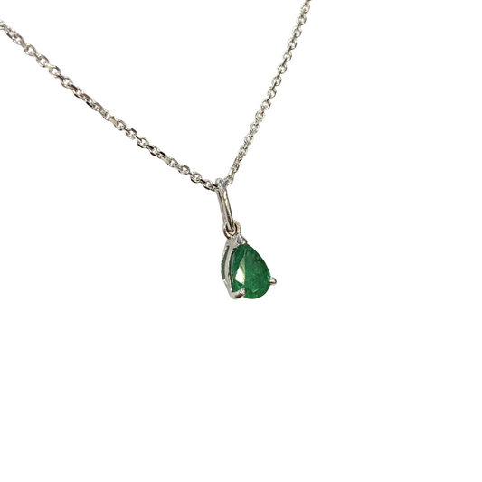 Collier Lapuna - Or Blanc 750 & Émeraude