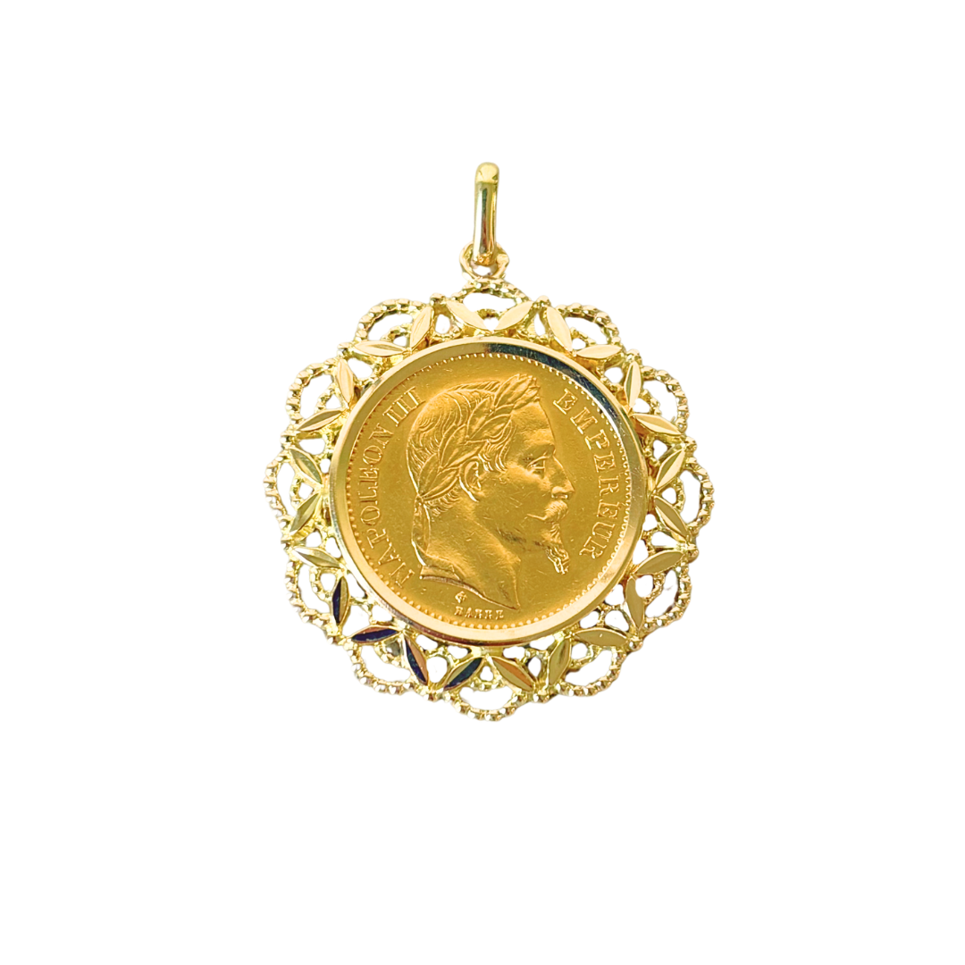 Pendentif Pièce - Or Jaune 750 & Pièce 20 Francs Napoléon