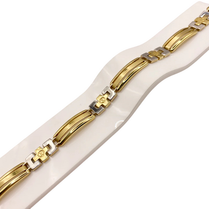 Bracelet Écrou - Or Jaune/Blanc 750