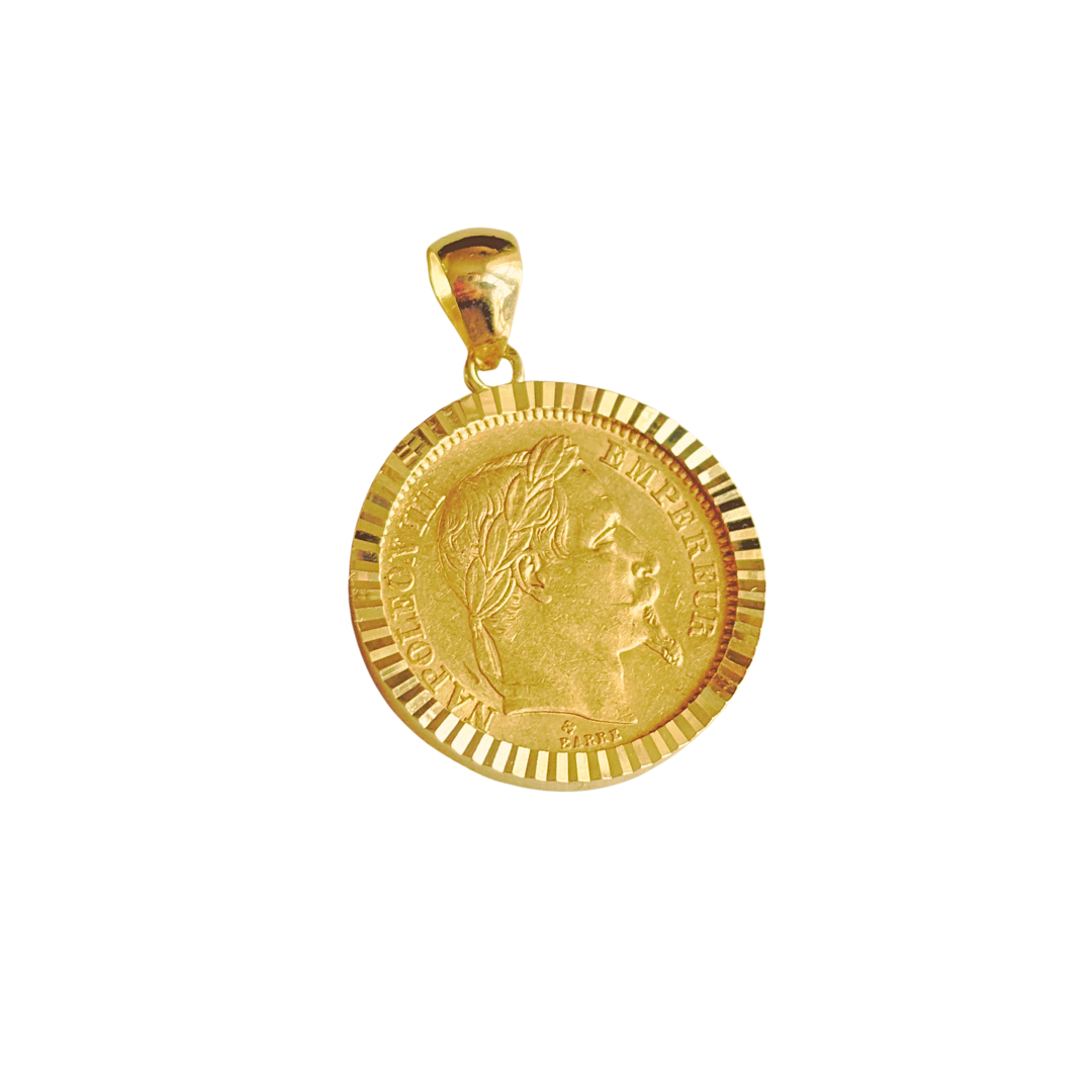 Pendentif Pièce - Or Jaune 750 & Pièce 20 Francs Napoléon