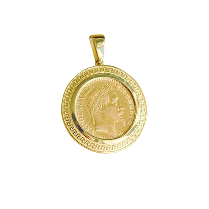 Pendentif Pièce - Or Jaune 750 & Pièce 10 Francs Napoléon