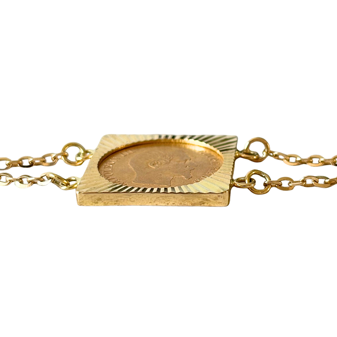Bracelet Pièce - Or Jaune 750 & Pièce 10 Francs Napoléon