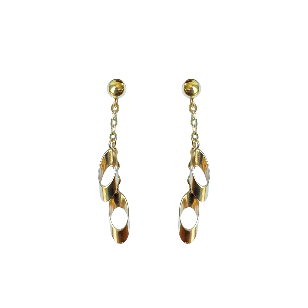 Boucles D'oreilles Pendantes - Or Jaune 750