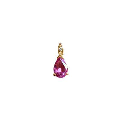 Pendentif Poire - Or Jaune Tourmaline & Diamant