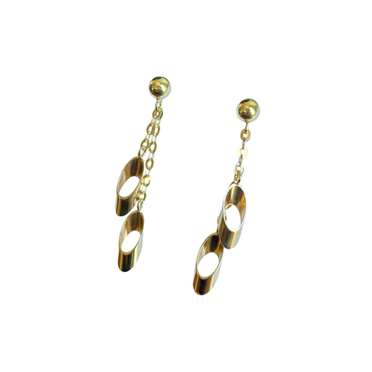 Boucles D'oreilles Pendantes - Or Jaune 750