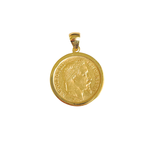 Pendentif Pièce - Or Jaune 750 & Pièce 20 Francs Napoléon