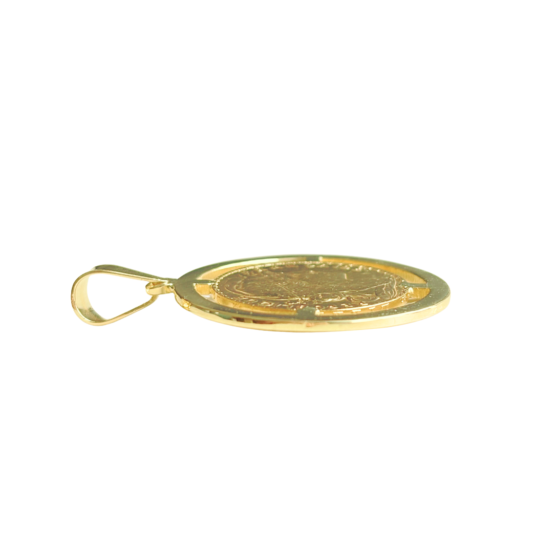 Pendentif Pièce - Or Jaune 750 & Pièce 20 Francs Marianne Coq