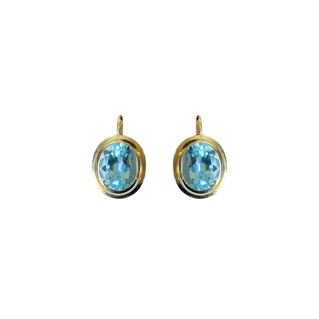 Boucles D'oreilles Topazes - Or Jaune 750
