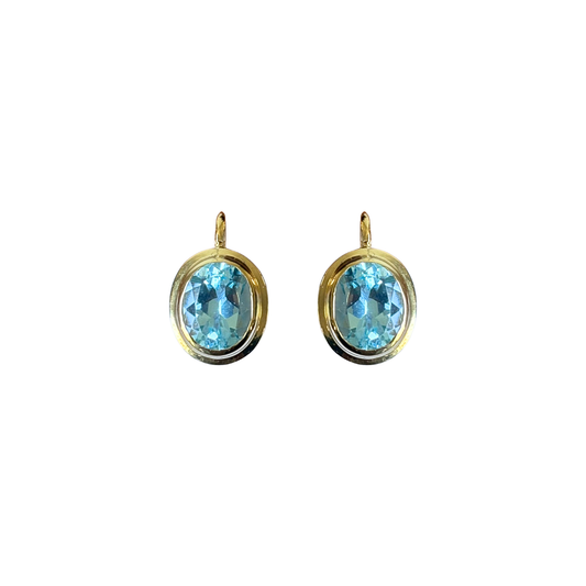 Boucles D'oreilles Topazes - Or Jaune 750