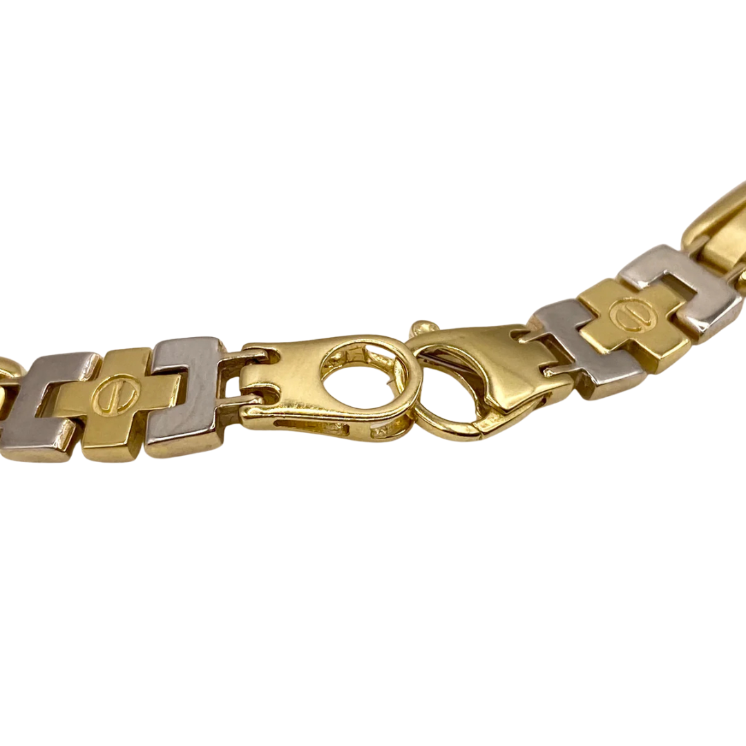 Bracelet Écrou - Or Jaune/Blanc 750