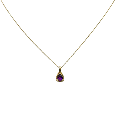 Collier Vintage - Or Jaune 750 & Améthyste
