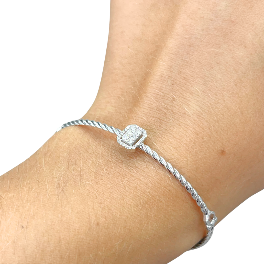 Bracelet - Or Blanc 750 & Diamants