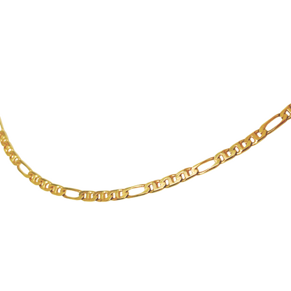 Chaîne Maille Alternée/Gourmette - Or Jaune 750