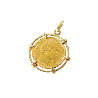 Pendentif Pièce - Or Jaune 750 & Pièce 20 Francs Napoléon
