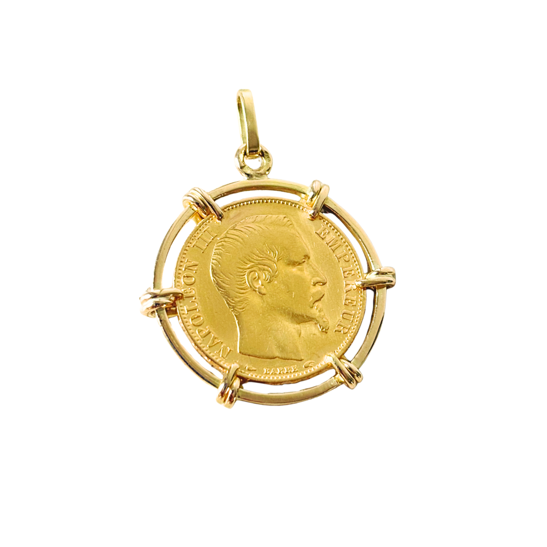 Pendentif Pièce - Or Jaune 750 & Pièce 20 Francs Napoléon