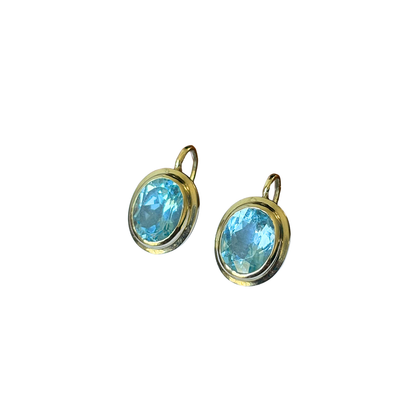 Boucles D'oreilles Topazes - Or Jaune 750