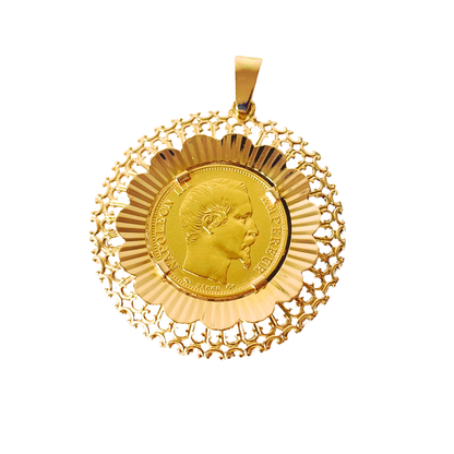 Pendentif Pièce - Or Jaune 750 & Pièce 20 Francs Napoléon