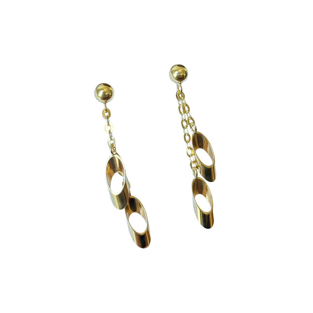 Boucles D'oreilles Pendantes - Or Jaune 750