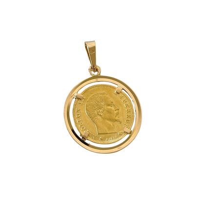Pendentif Pièce - Or Jaune 750 & Pièce 5 Francs Napoléon
