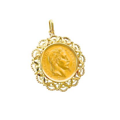 Pendentif Pièce - Or Jaune 750 & Pièce 20 Francs Napoléon