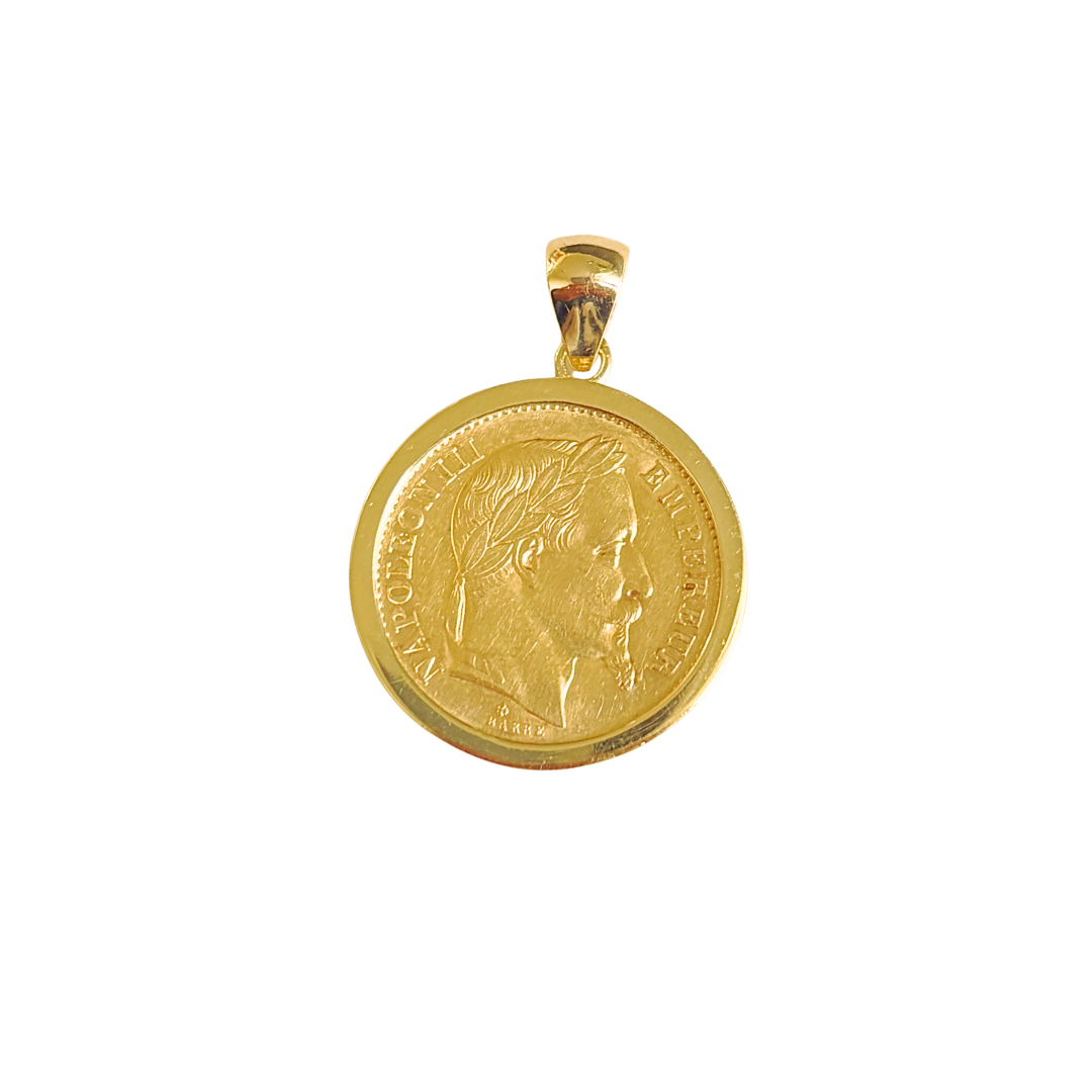 Pendentif Pièce - Or Jaune 750 & Pièce 20 Francs Napoléon