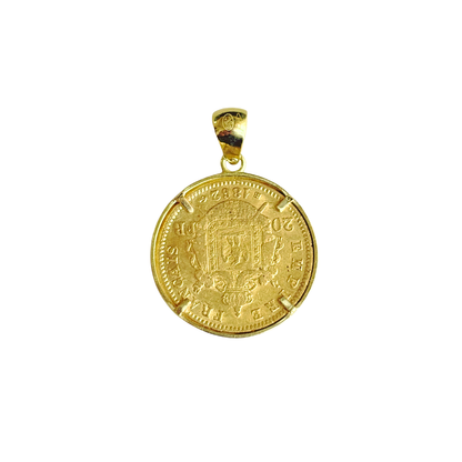 Pendentif Pièce - Or Jaune 750 & Pièce 20 Francs Napoléon