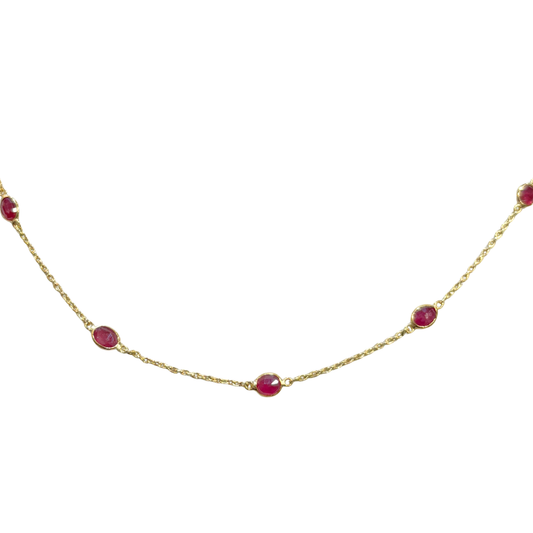 Collier Rubis - Or Jaune 750 & Rubis