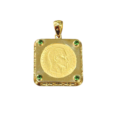 Pendentif Pièce - Or Jaune 750 & Pièce 10 Francs Napoléon