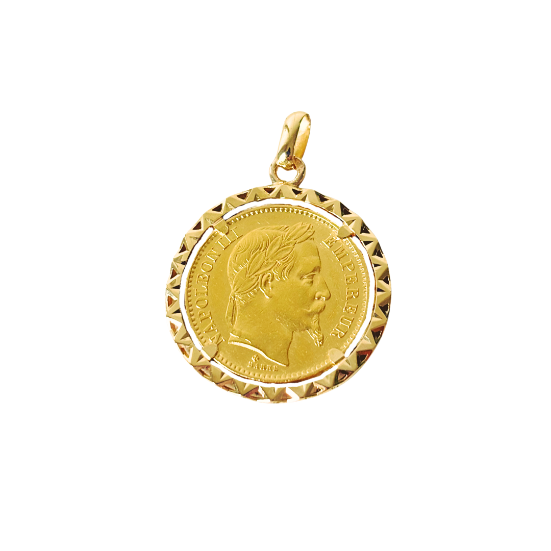 Pendentif Pièce - Or Jaune 750 & Pièce 20 Francs Napoléon