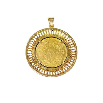 Pendentif Pièce - Or Jaune 750 & Pièce 20 Francs Napoléon