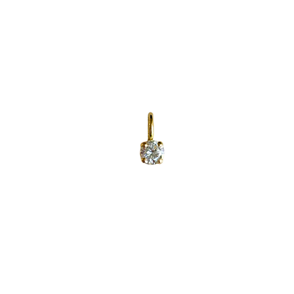 Pendentif Solitaire - Or Jaune 750 & Diamant