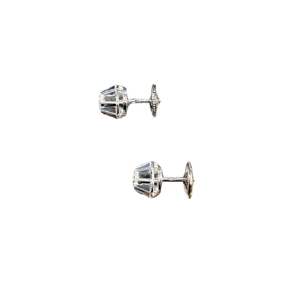 Boucles D'oreilles Vintage - Or Blanc 750 & Diamants