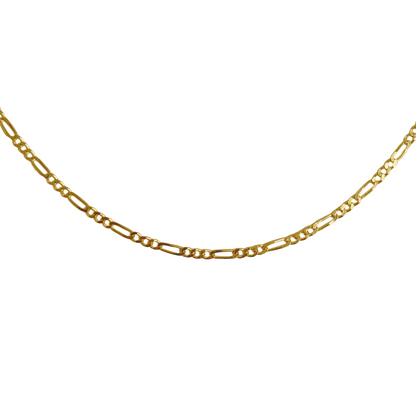 Chaîne Maille Alternée/Gourmette - Or Jaune 750