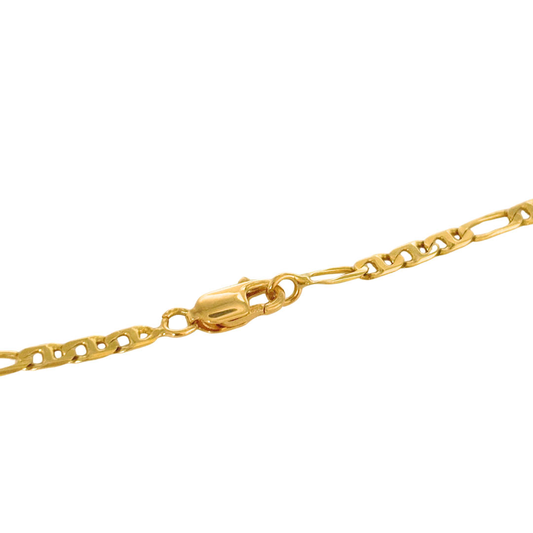 Chaîne Maille Alternée/Gourmette - Or Jaune 750