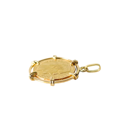Pendentif Pièce - Or Jaune 750 & Pièce 20 Francs Napoléon
