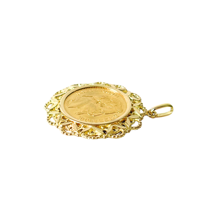 Pendentif Pièce - Or Jaune 750 & Pièce 20 Francs Napoléon