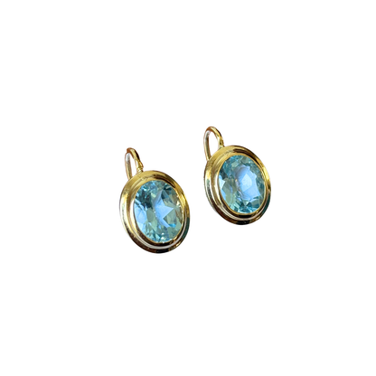 Boucles D'oreilles Topazes - Or Jaune 750