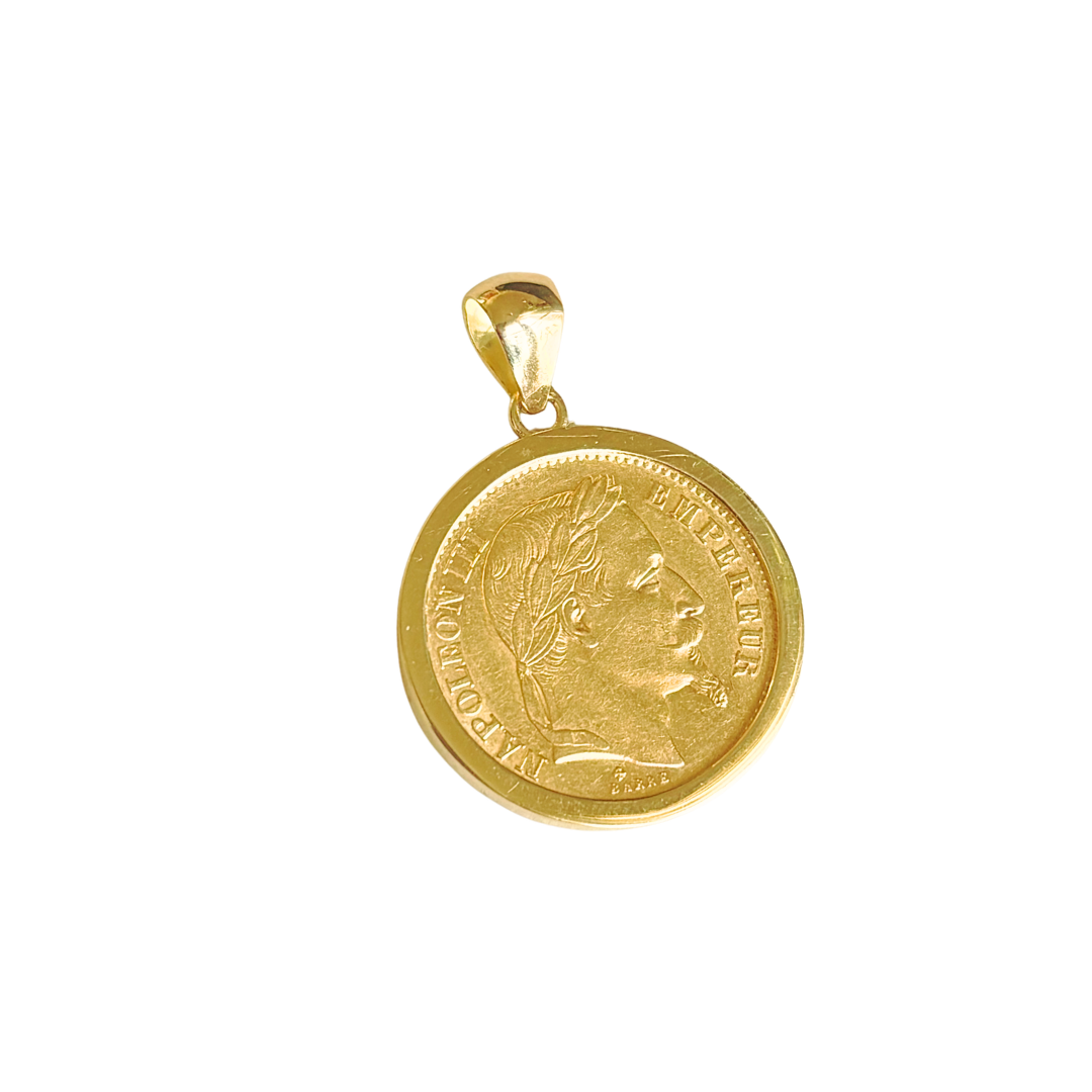 Pendentif Pièce - Or Jaune 750 & Pièce 20 Francs Napoléon
