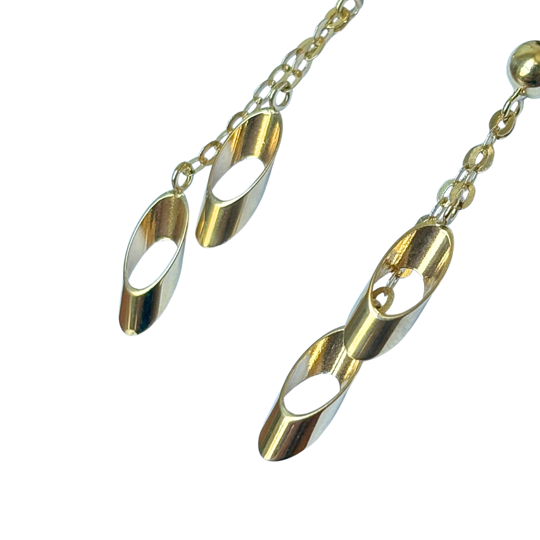 Boucles D'oreilles Pendantes - Or Jaune 750