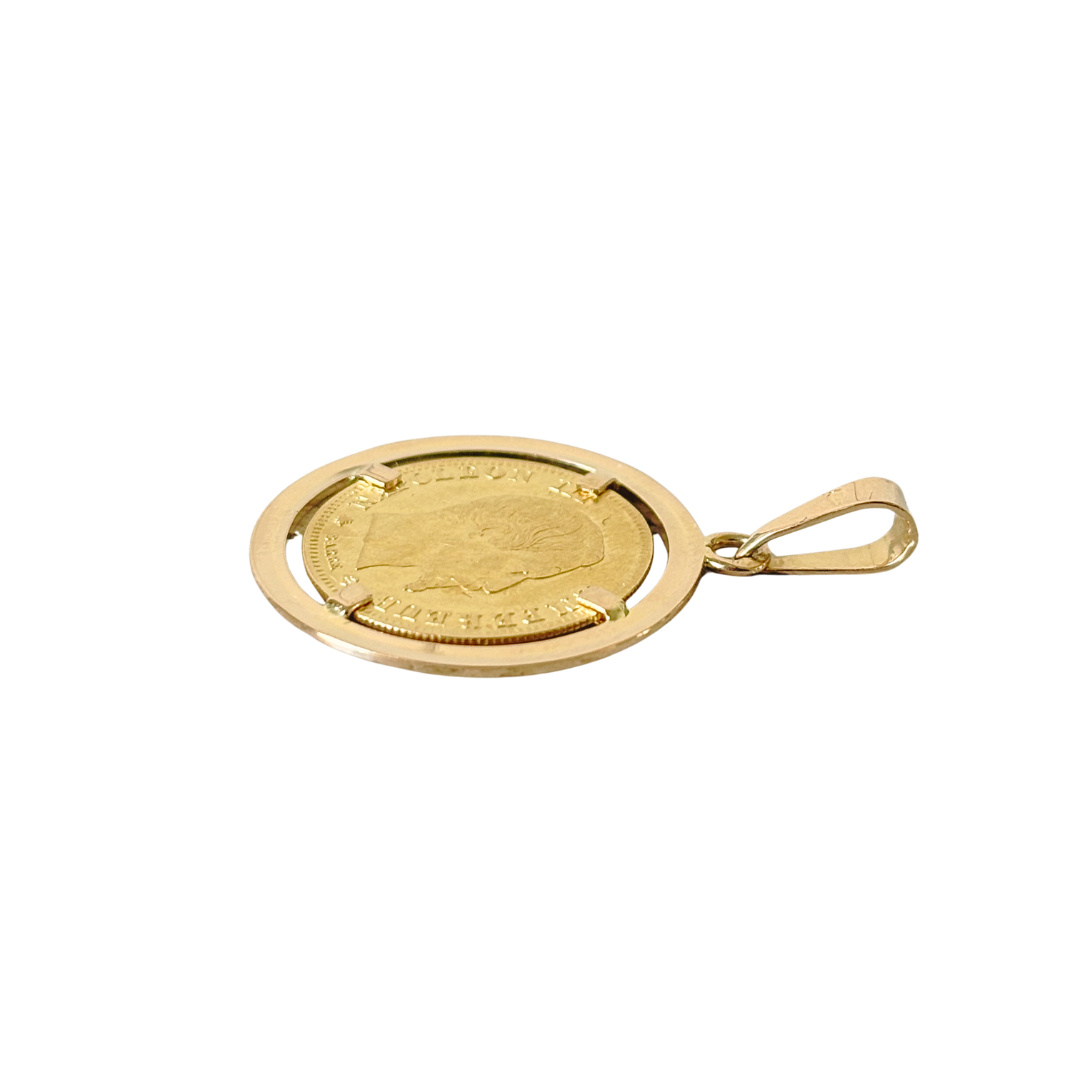 Pendentif Pièce - Or Jaune 750 & Pièce 5 Francs Napoléon