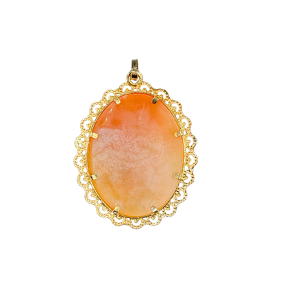 Pendentif Camée Vintage - Or Jaune 750 & Camée