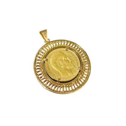 Pendentif Pièce - Or Jaune 750 & Pièce 20 Francs Napoléon